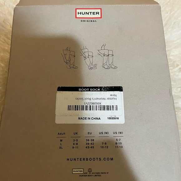 NIB. Hunter Original Women’s Boot Socks XL. Turquoise - Picture 3 of 4